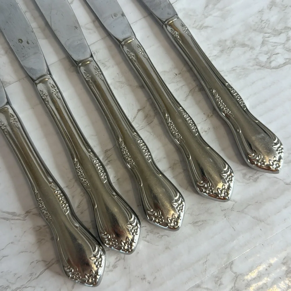 Oneida Ltd Mansfield Amadeus Wm A Rogers Deluxe Stainless Dinner Knives-Set of 5